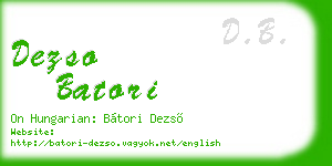 dezso batori business card