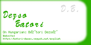 dezso batori business card